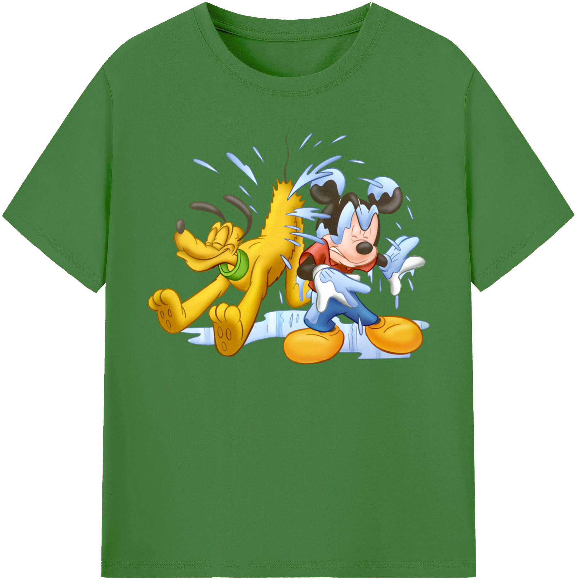 （画像用） ミッキーマウス Mickey Mouse レディースカジュアルプリントTシャツ（綿100％）